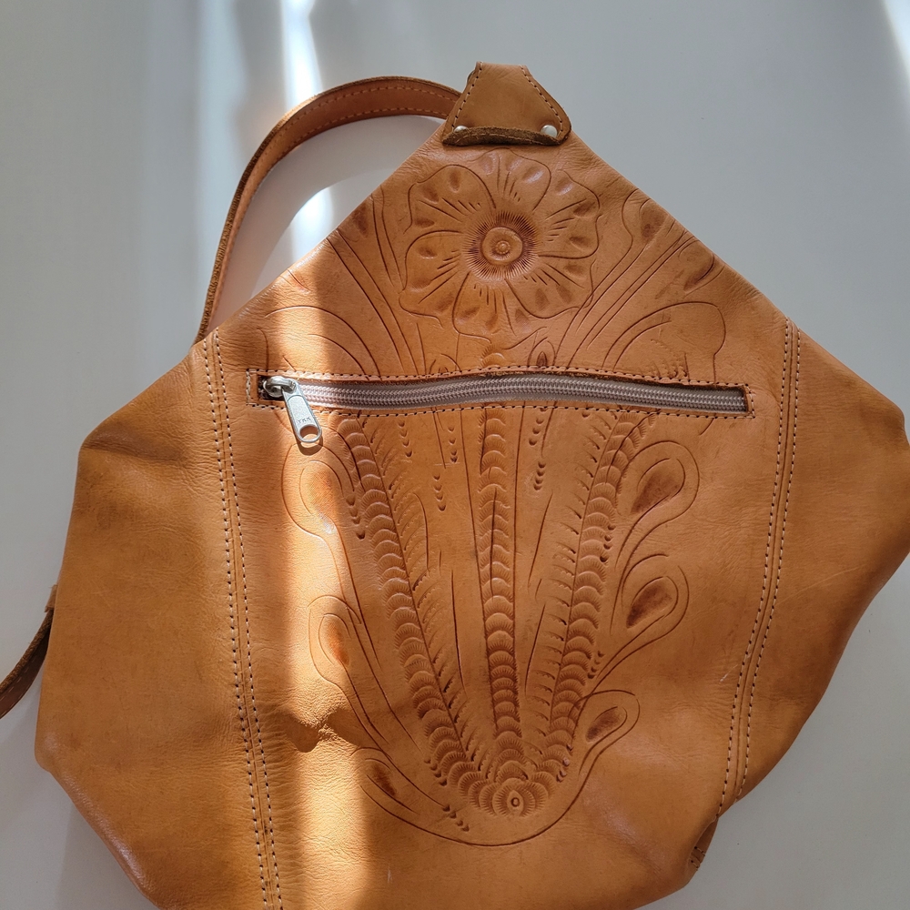 Force Ten Classic Tan Genuine Leather Women's Backpack